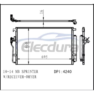 9065000054 Mercedes-Benz Sprinter 2010-2014 A/C Condenser 16mm Core
