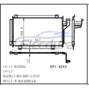 GHR161480 Mazda Mazda6 2014-2015 A/C Condenser Assembly
