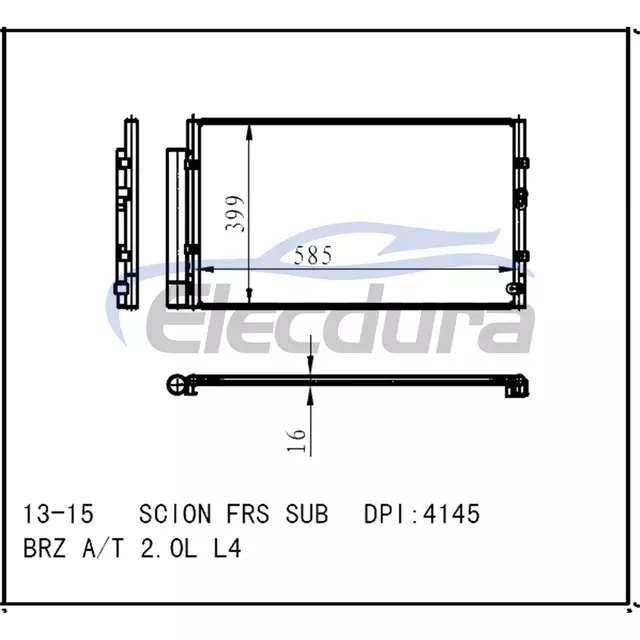 CV6Z19712H Ford Escape 2013-2014 A/C Condenser