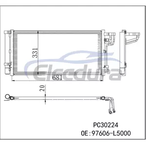 97606-L5000 Hyundai Sonata 2020-2023 3.0l A/C Condenser