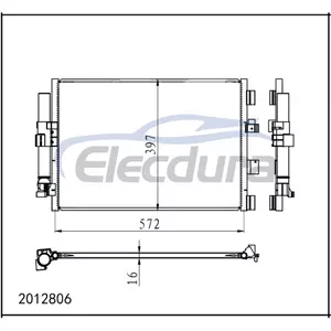 2012806 Ford C-Max II 2015-2019 A/C Condenser 16mm Core