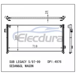 73210AC050 Subaru Legacy Sedan 1997-1999 A/C Condenser