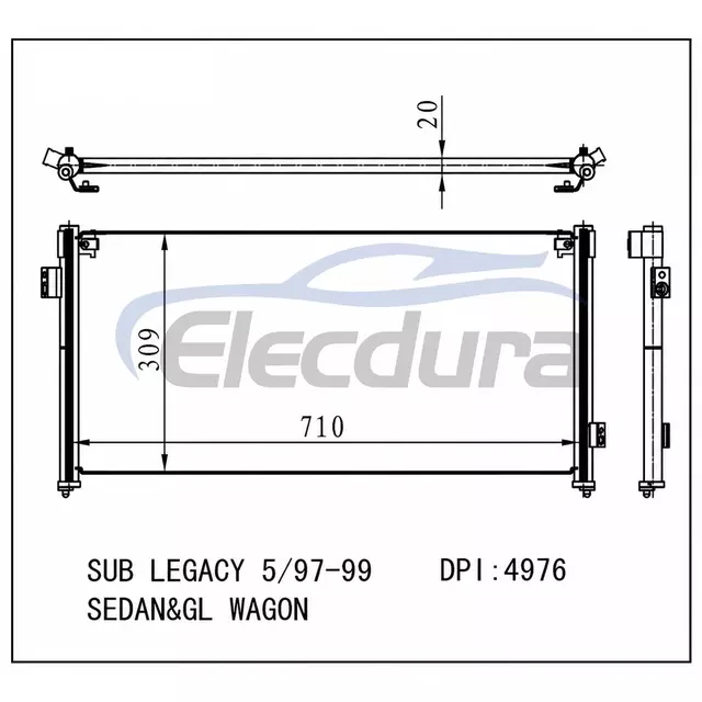 73210AC050 Subaru Legacy Sedan 1997-1999 A/C Condenser
