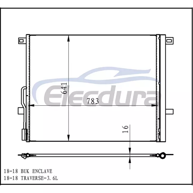 84212781 Buick Enclave 2018+ A/C Condenser with Receiver/Drier