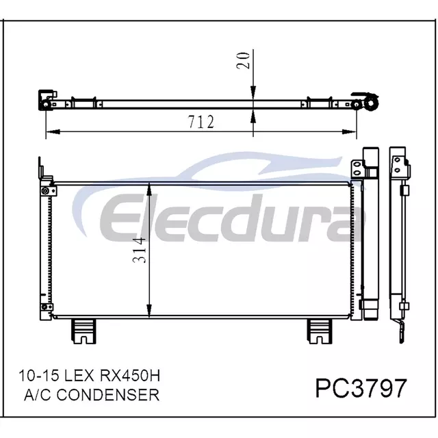 8846048150 Lexus Lex Rx450h 2010-2015 A/C Condenser