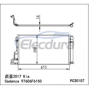 97606F6150 Kia Cadenza 2017+ 3.3LA/C Ansamblu condensator