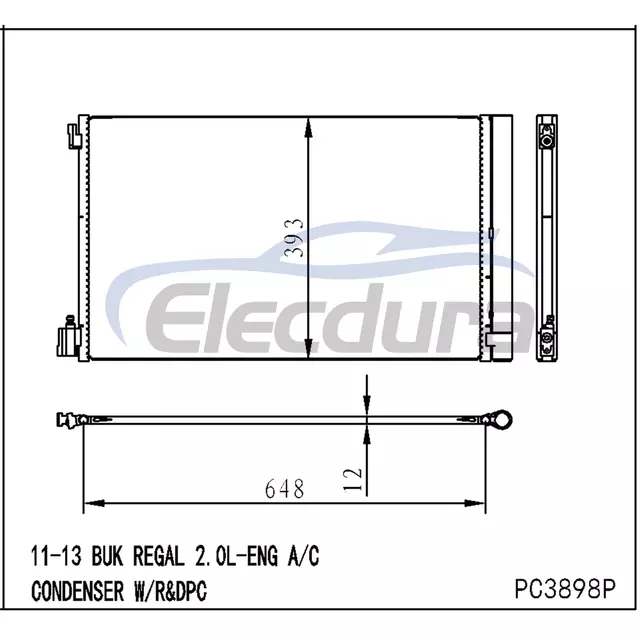 13241737 Buick Regal 2011-2013 Sestava kondenz&aacute;toru klimatizace