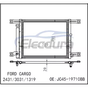 JC45-19710BB Ford Cargo 2431 2018+ A/C Condenser