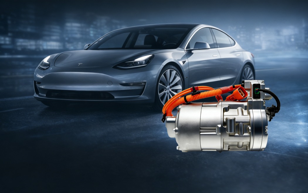 tesla model y electric ac compressor
