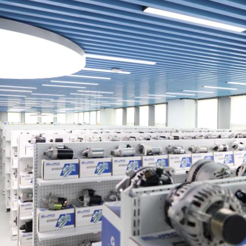 elecdura upgraded showroom auto parts storage and display