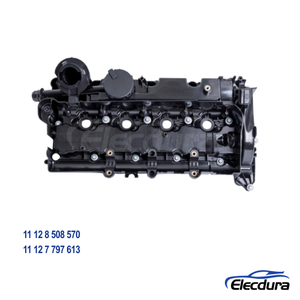 BMW engine valve cover 11128508570 for 5 / 3 / 1 / X Series E60 E61 E83 E90 E91 E92 E93 E84 engines, OEM replacement 