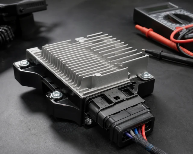 Fan control module heat sink and connector inspection for radiator fan systems