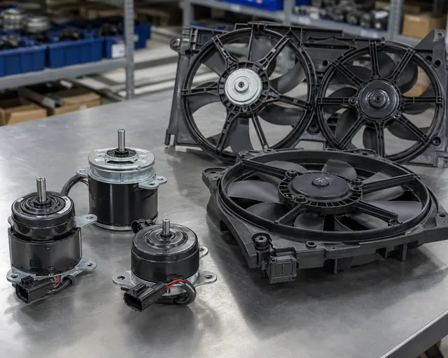 Cooling fan motor-only sourcing compared with complete fan assemblies