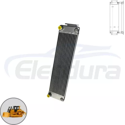 Caterpillar D6R D7R hydraulic oil cooler 1437397 wholesale aftermarket replacement