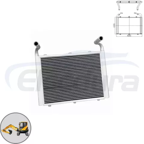 Hyundai R55-9 hydraulic oil cooler 11M9-44340 wholesale supplier - premium aftermarket replacement for R55W-9 R60-9 excavators