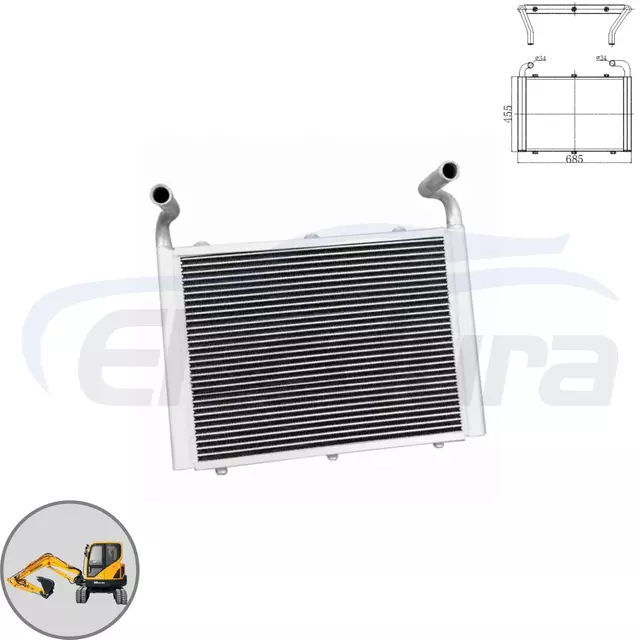 Hyundai R55-9 hidraulika olajhűtő 11M9-44340 nagykereskedelmi besz&aacute;ll&iacute;t&oacute; - pr&eacute;mium ut&aacute;ngy&aacute;rtott csere R55W-9 R60-9 kotr&oacute;g&eacute;pekhez