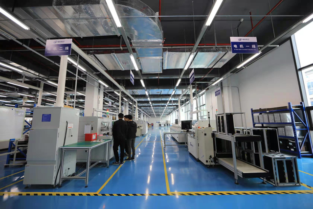 Factory overview showing production scale