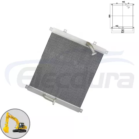 Hydraulic Oil Cooler 206-03-51121 847x920mm wholesale supplier for Komatsu PC200-5 PC220-5 bulk order aftermarket replacement