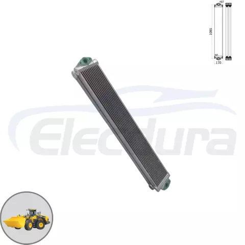 Full assembly hydraulic oil cooler 423-03-41230 suitable for Komatsu WA380-6. Heavy duty aluminum design available for large volume wholesale
