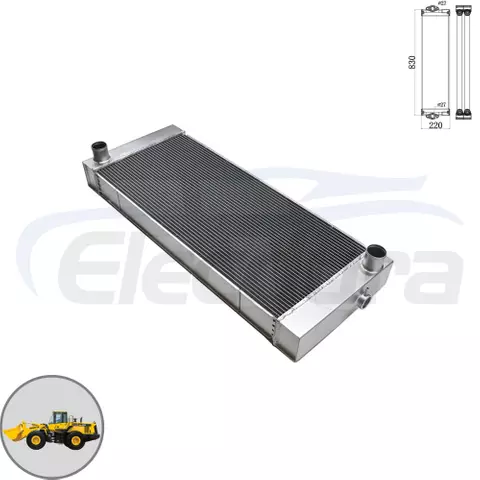 Full assembly hydraulic oil cooler 423-03-44030 suitable for Komatsu WA470-6. Heavy duty aluminum design available for large volume wholesale
