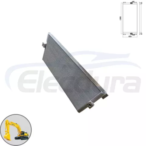 Komatsu PC800-8 PC850-8 hydraulic oil cooler 209-03-41110 core view for wholesale suppliers and bulk order distributors.