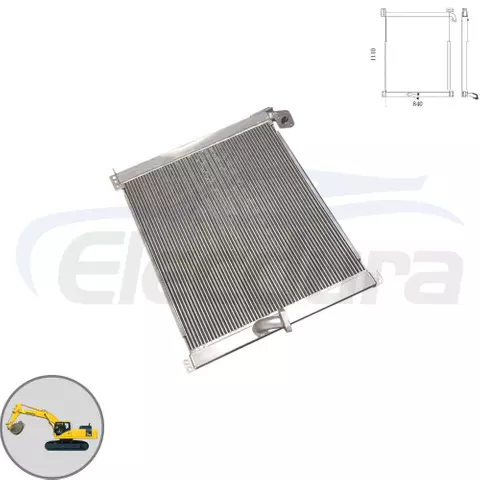 Komatsu PC300-6 PC350-6 hydraulic oil cooler 207-03-61111 core view for wholesale suppliers and bulk order distributors.