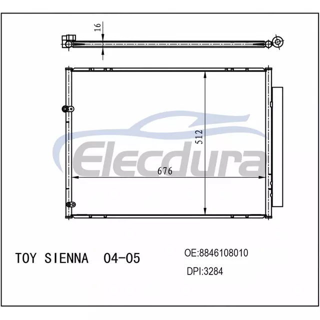 8846048140 Toyota Sienna R 2004-2005 A/C Condenser Assembly