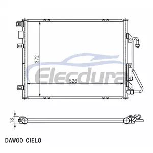 7701550660 Renault Logan 2004+ A/C Condenser 16mm Core