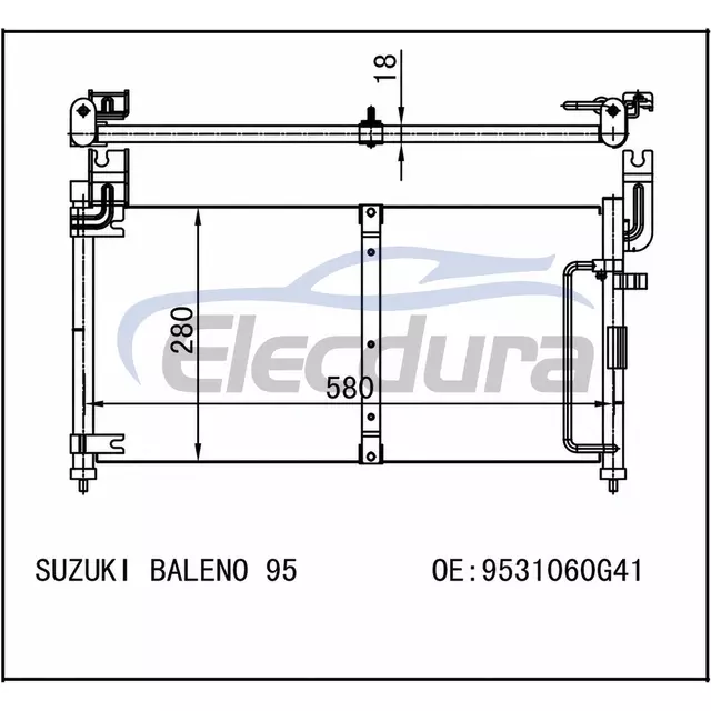 9531060G41 Suzuki Baleno 1995+ A/C Condenser