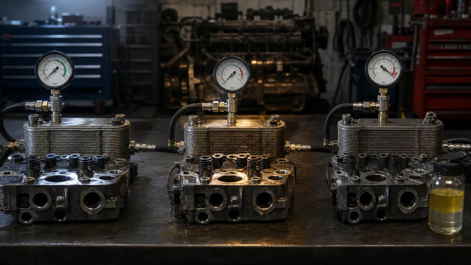 Decision tree using running hot soak and shutdown pressure states to diagnose diesel fuel in coolant