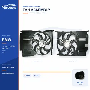 Radiator Cooling Fan Assembly for BMW F49 / F45 400W 17427617609 Bulk Supply