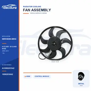 Radiator Cooling Fan for Mercedes-Benz W169 400W A1698203542 Bulk Supply