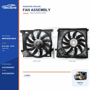 Radiator Cooling Fan Assembly for Mercedes-Benz W163 850W A1635000293 Bulk Supply