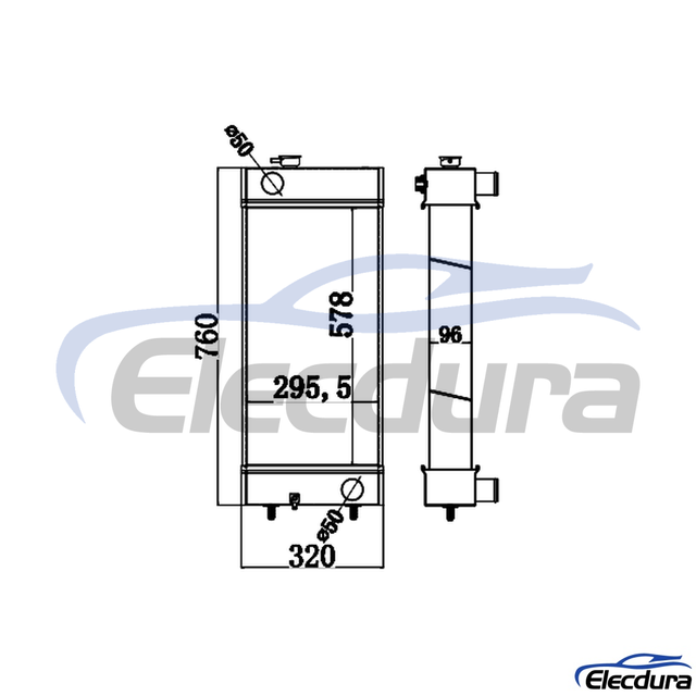 298-1226 Caterpillar E307D Su Deposu Radyat&ouml;r &Ccedil;ekirdeği