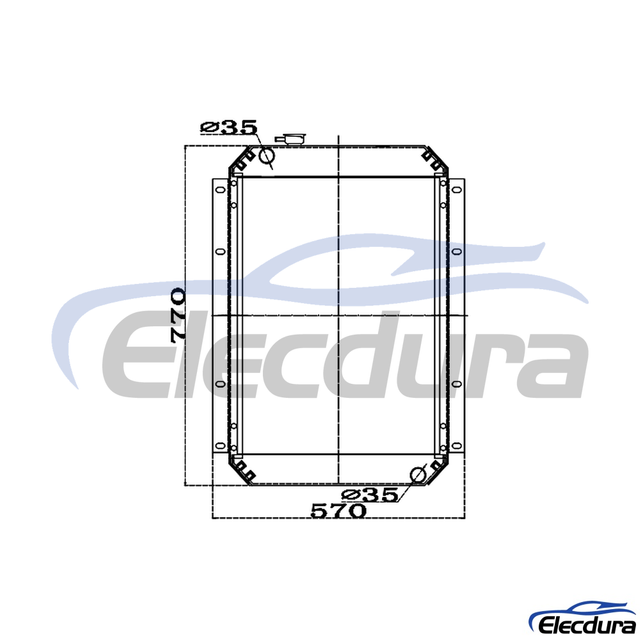 202-00015B Doosan DH55-5/55-7 Water Tank Radiator