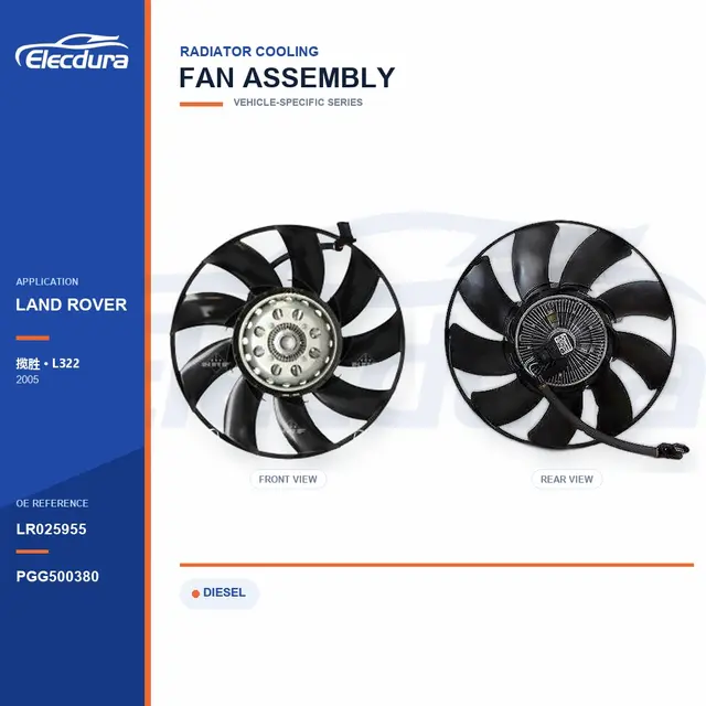 Radiator Cooling Fan for Land Rover Range Rover Sport LR025955 Bulk Supply