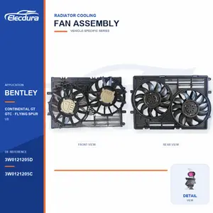 Radiator Cooling Fan Assembly for Bentley Continental GT / GTC 3W0121205D Bulk Supply