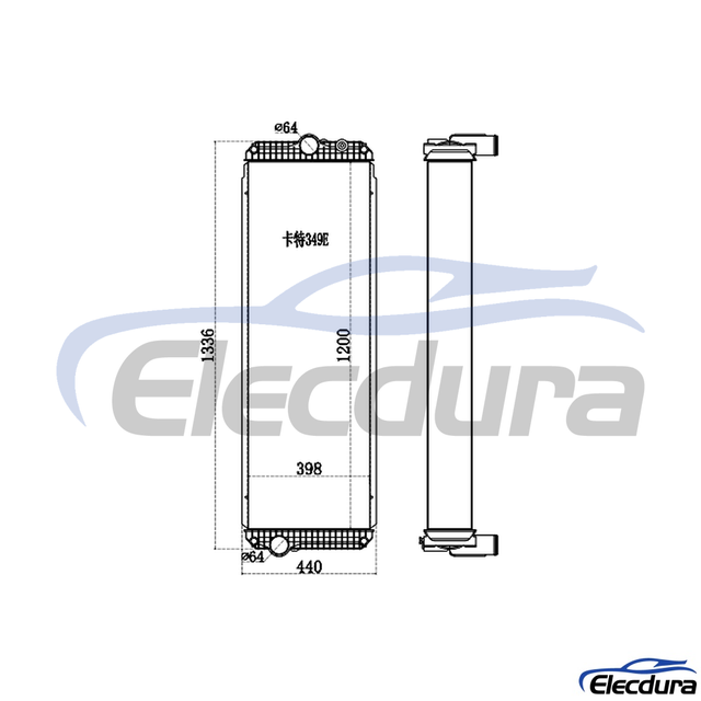 335-4191 CAT E349E Radiator