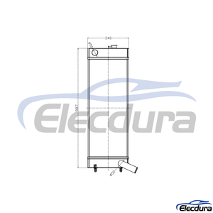 22U-03-28410 Komatsu PC228-3 Water Tank Radiator