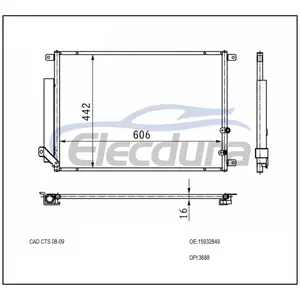 15932849 Cadillac CTS 2008-2014 Klima Kondenser Komplesi