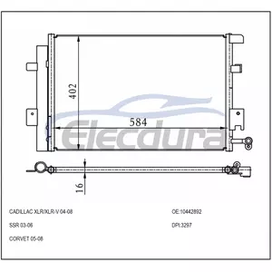 10442892 Cadillac XLR 2004-2009 Klima Kondansat&ouml;r&uuml;