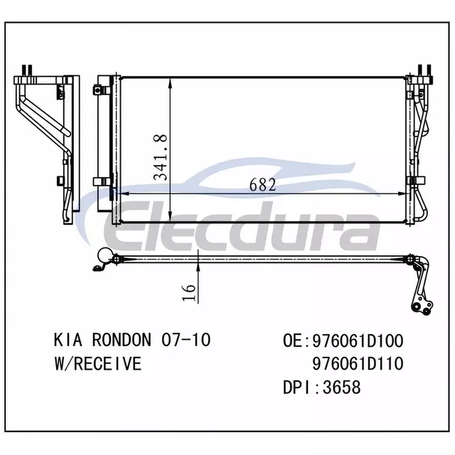 976061D100 Kia Rondo 2007-2010 A/C kondensatorsamling