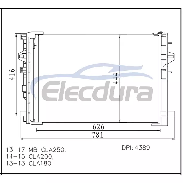 2465000454 Mercedes-Benz Mb Cla250 2013-2017 A/C Condenser