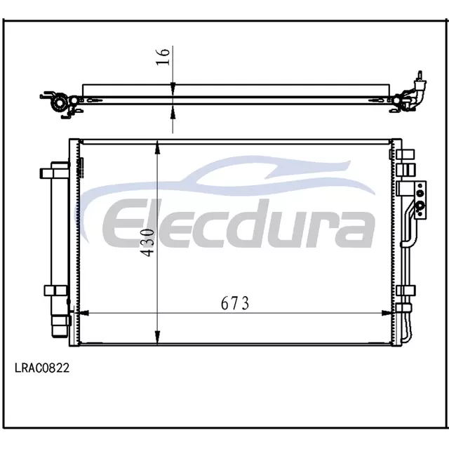 97606-2P600 Kia Sorento 2 4at 2009+ A/C Condenser Assembly