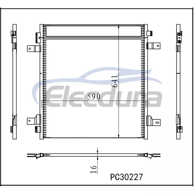 92110-6JR0A Infiniti QX80 2020-2022 Klima Kondenser D&uuml;zeneği 16mm &Ccedil;ekirdek
