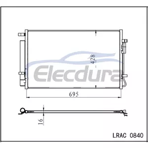 97606N9610 Kia Sportage V NQ5 2021+ Ansamblu condensator A/C miez de 16 mm