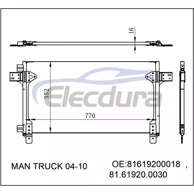 81619200018 MAN TGX 2006-2021 A/C Condenser