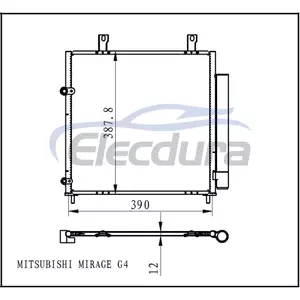 7812A339 Mitsubishi Mirage 2017-2018 Zesp&oacute;ł skraplacza klimatyzacji