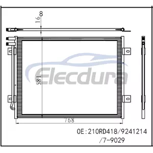 210RD418 Mack RD Series 1996-2005 A/C Condenser