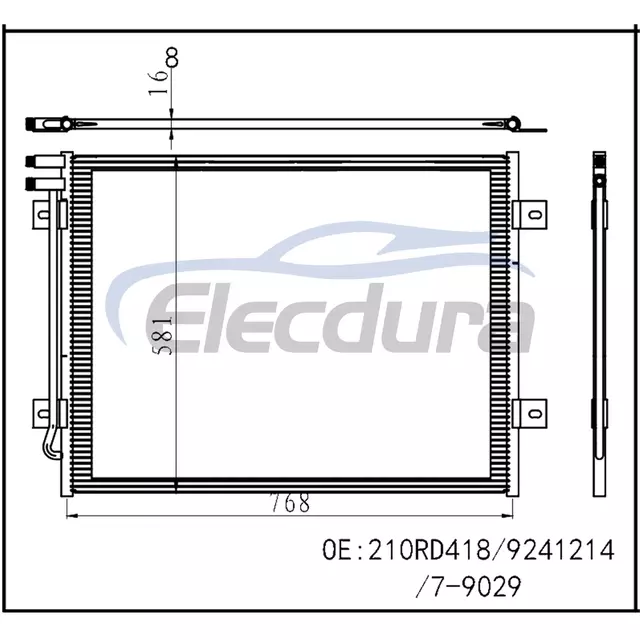210RD418 Mack RD Series 1996-2005 A/C Condenser